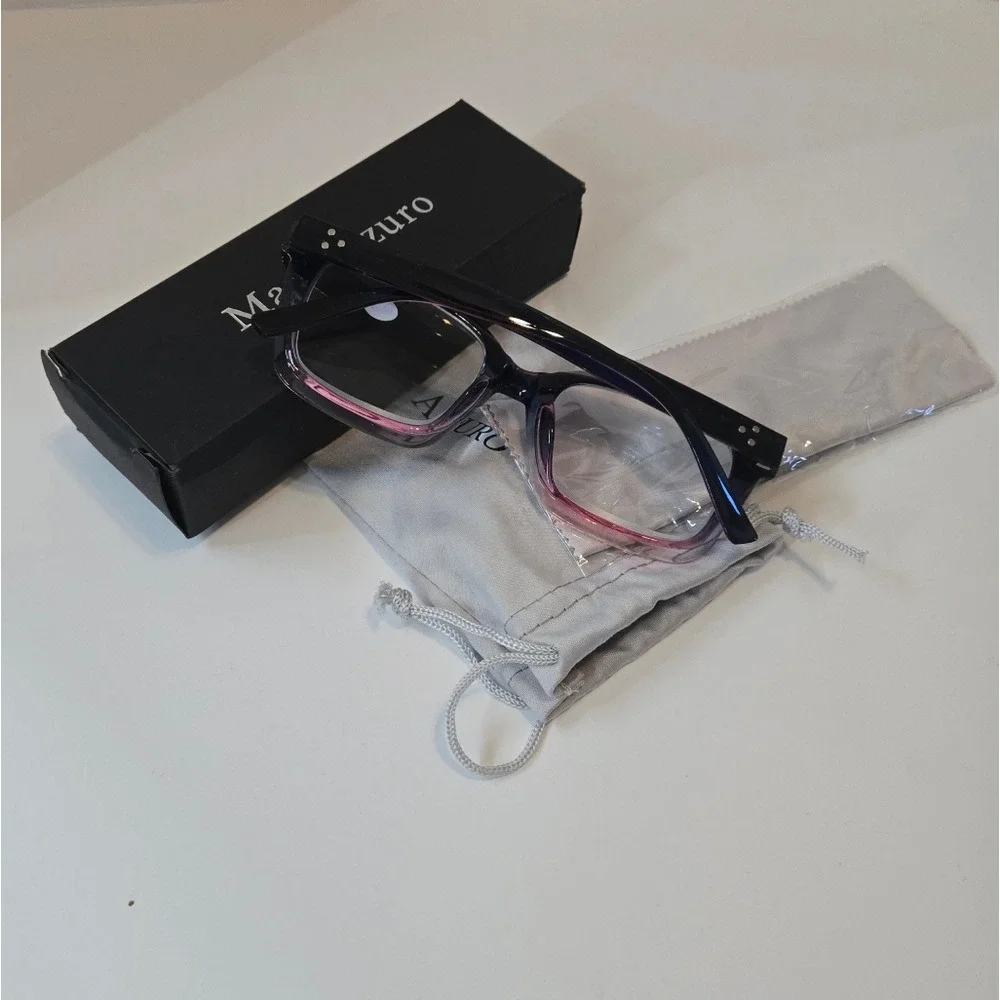 Mare Azzuro Blue & Pink Women's Reading Glasses +4.00 – Fashion‎ Cat-Eye Readers